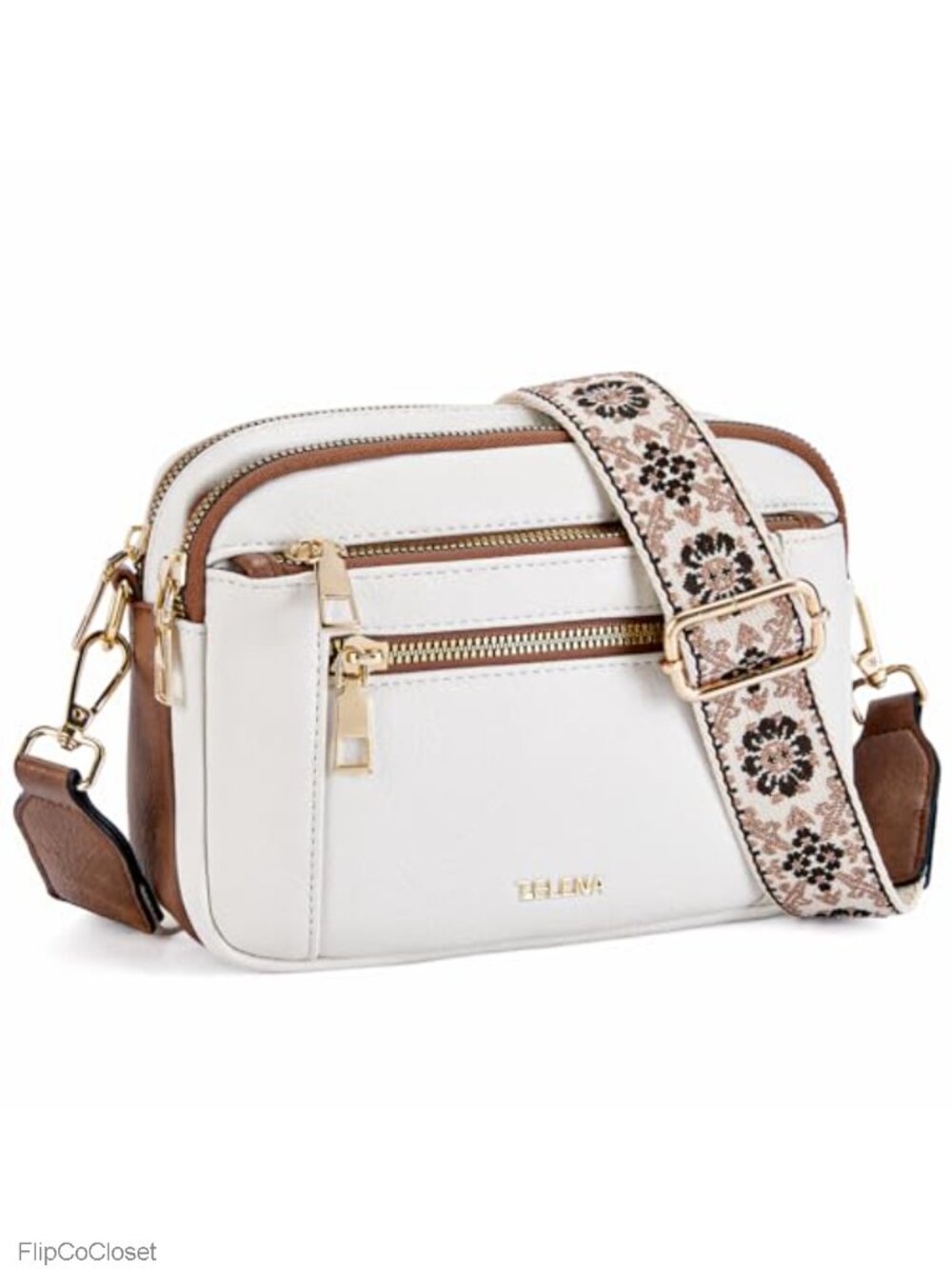 Small Crossbody Bag Vegan Leather Wide Strap Shoulder Purse